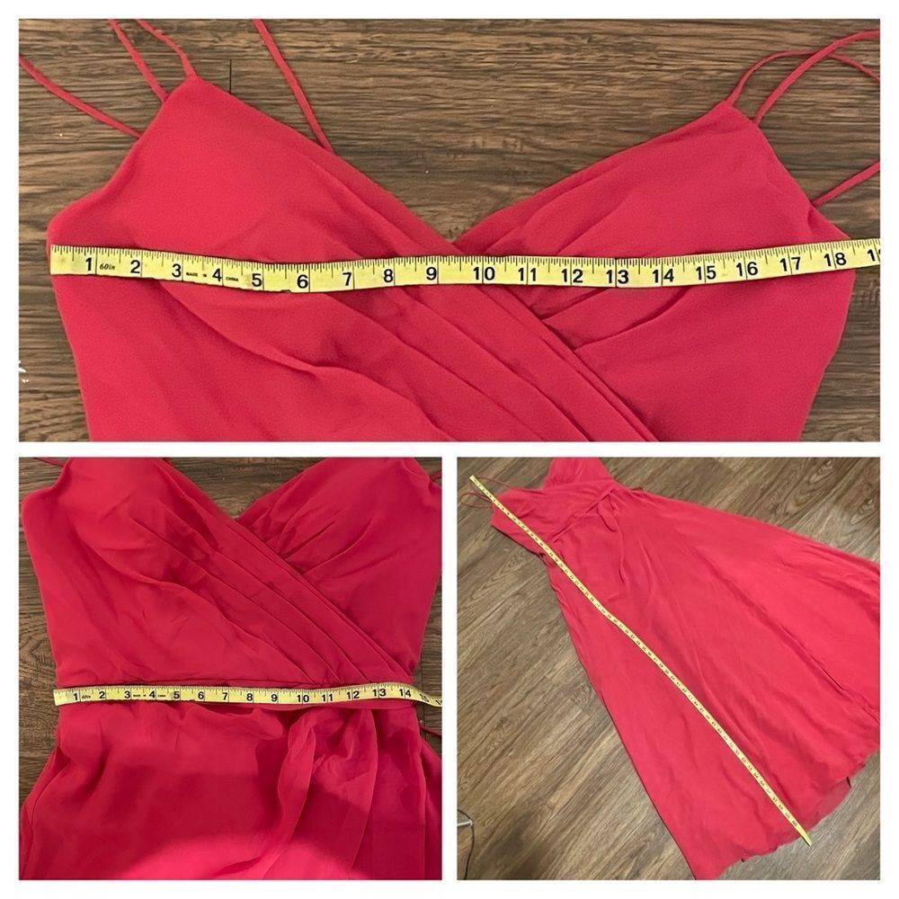Morilee By Madeline Gardner Maxi Strappy Formal Dress Bridesmaid Berry Pink 12 - Picture 16 of 16